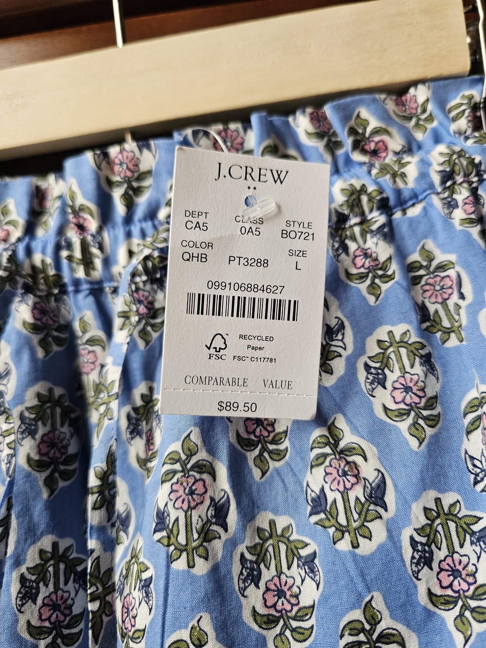 J. Crew Blue Floral Maxi Skirt - Picture 4 of 7